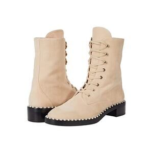 Stuart Weitzman Womens Sondra Ankle Boots US 10 EU 40.5 Beige Tan Suede GUC